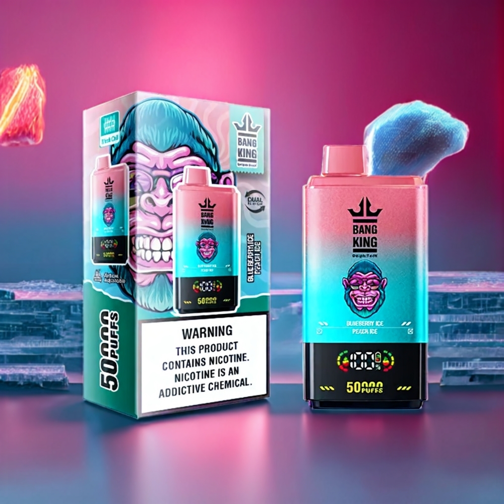 Bang King 50000 Disposable Vape New Zealand Wholesale Blueberry Ice Peach Ice 50ml 850mAh Type-C