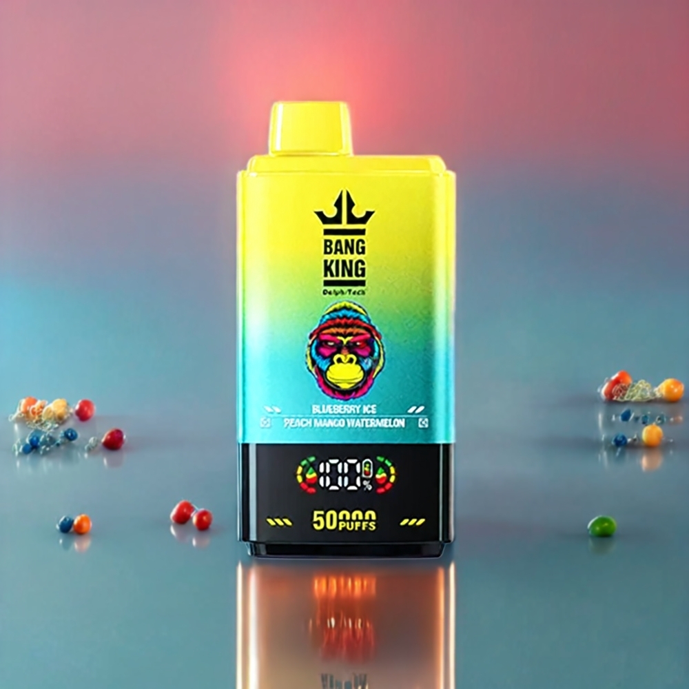 Bang King 50000 Disposable Vape New Zealand Wholesale - Blueberry Ice Peach Mango Watermelon, 50ml 850mAh Type-C