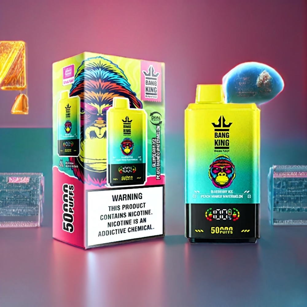 Bang King 50000 Disposable Vape New Zealand Wholesale - Blueberry Ice Peach Mango Watermelon, 50ml 850mAh Type-C