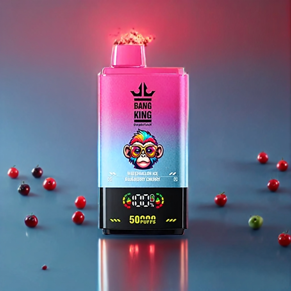 Bang King 50000 Disposable Vape New Zealand Wholesale Watermelon Blueberry Cherry 50ml 850mAh Type-C Mesh Coil