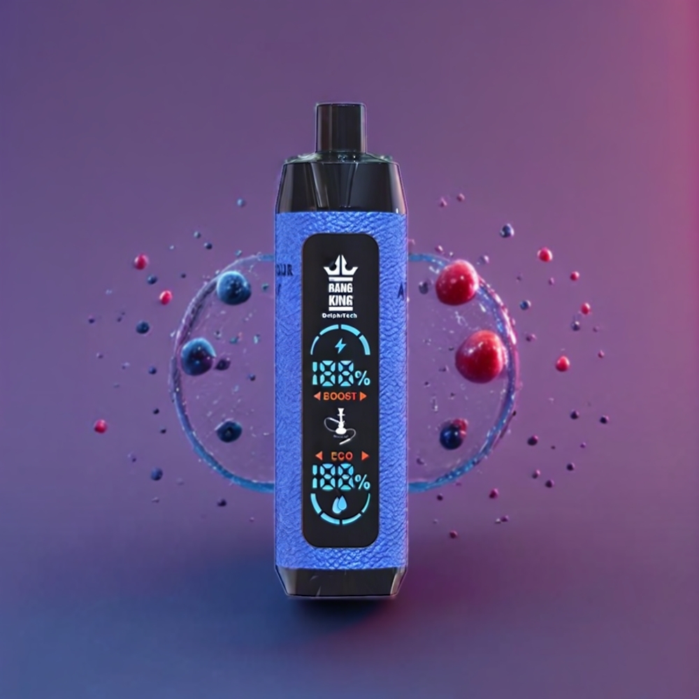 Bang King Shisha 25000 Puffs 30ml Mesh Coil 650mAh Type-C Blueberry Sour Raspberry New Zealand Wholesale