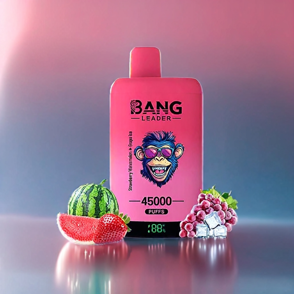 Bang Leader 45000 Puffs Disposable Vape Strawberry Watermelon Grape Ice New Zealand Wholesale - Massive Puff Capacity, Smart Screen, Type-C USB, Dual Flavor 2-in-1