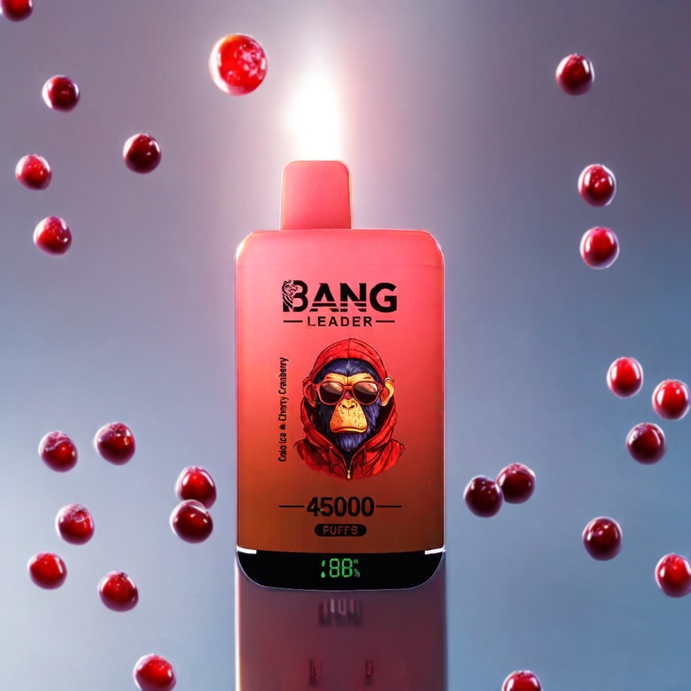 Bang Leader 45000 Puffs New Zealand Wholesale Disposable Vape Cola Ice Cherry Cranberry with Smart Screen & Dual Flavor 2-in-1 Design