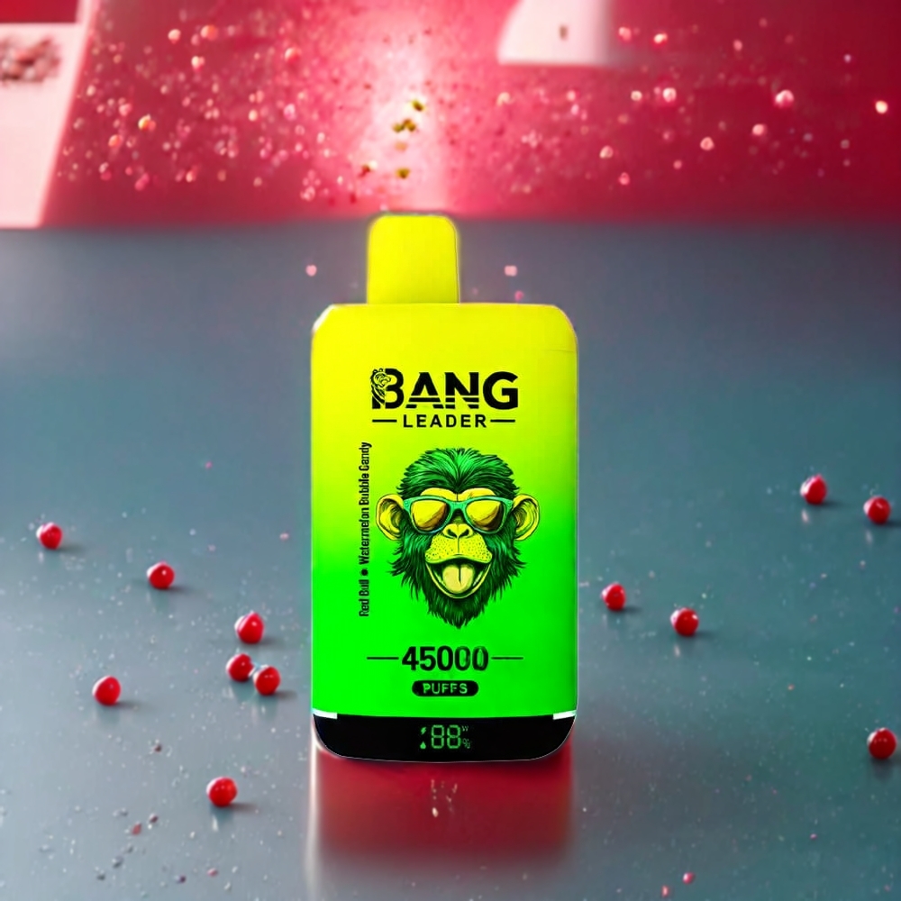 Bang Leader 45000 Puffs New Zealand Wholesale Disposable Vape Red Bull Watermelon Bubble Candy with Smart Screen & Dual Flavor 2-in-1