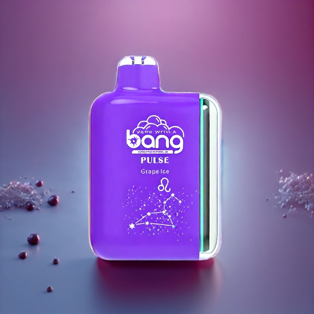 Bang Pulse 18000 Puffs 650mAh Type-C Mesh Coil Disposable Vape Grape Ice New Zealand Wholesale