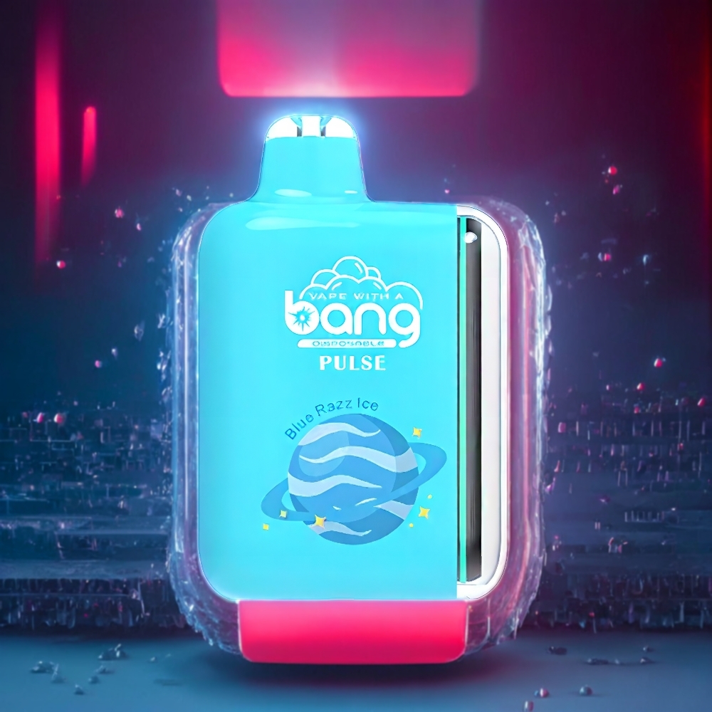 Bang Pulse 18000 Puffs Disposable Vape Blue Razz Ice 26ml 650mAh Type-C Mesh Coil New Zealand Wholesale