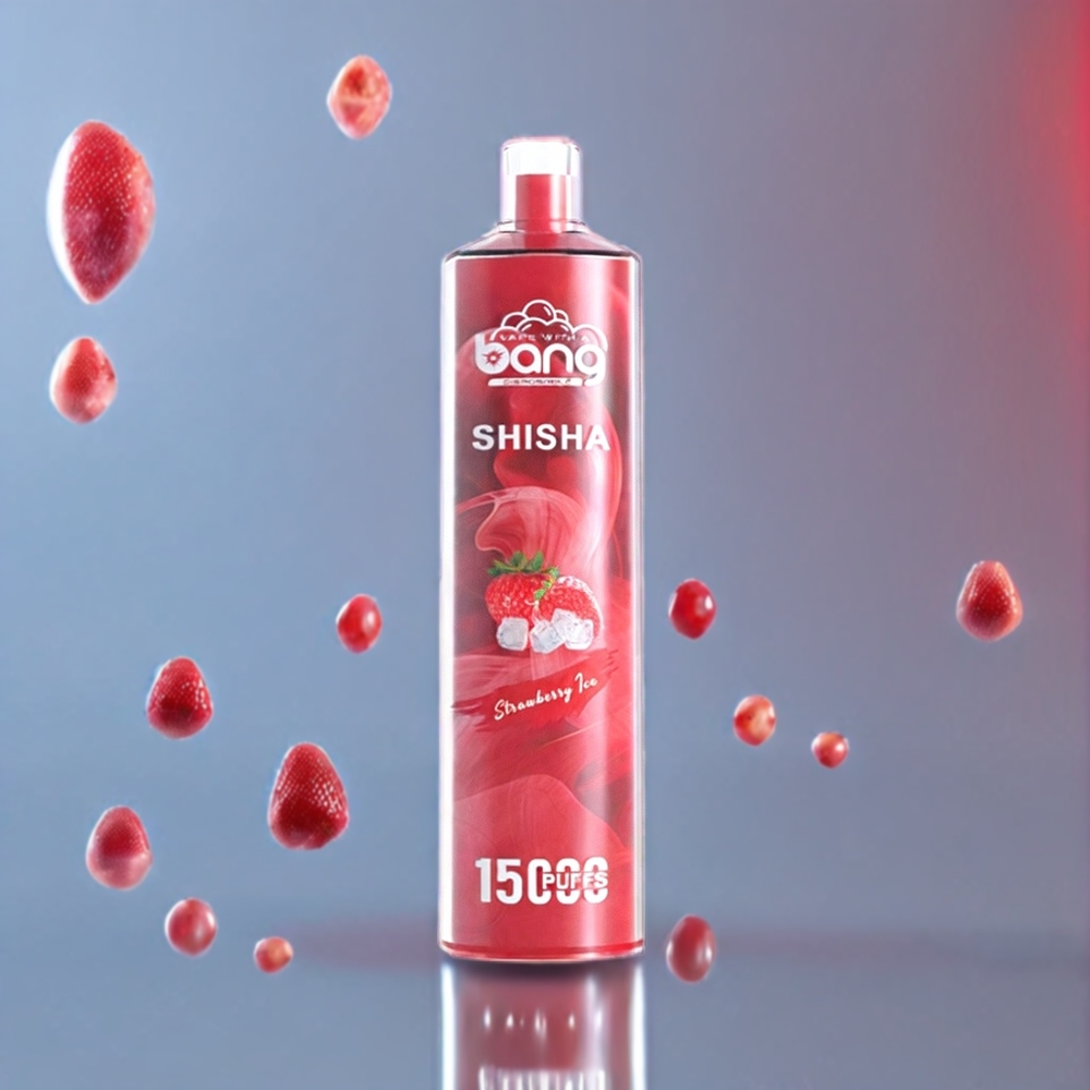 Bang Shisha 15000 Puffs 23ml E-liquid Type-C Strawberry Ice Disposable Vape New Zealand Wholesale