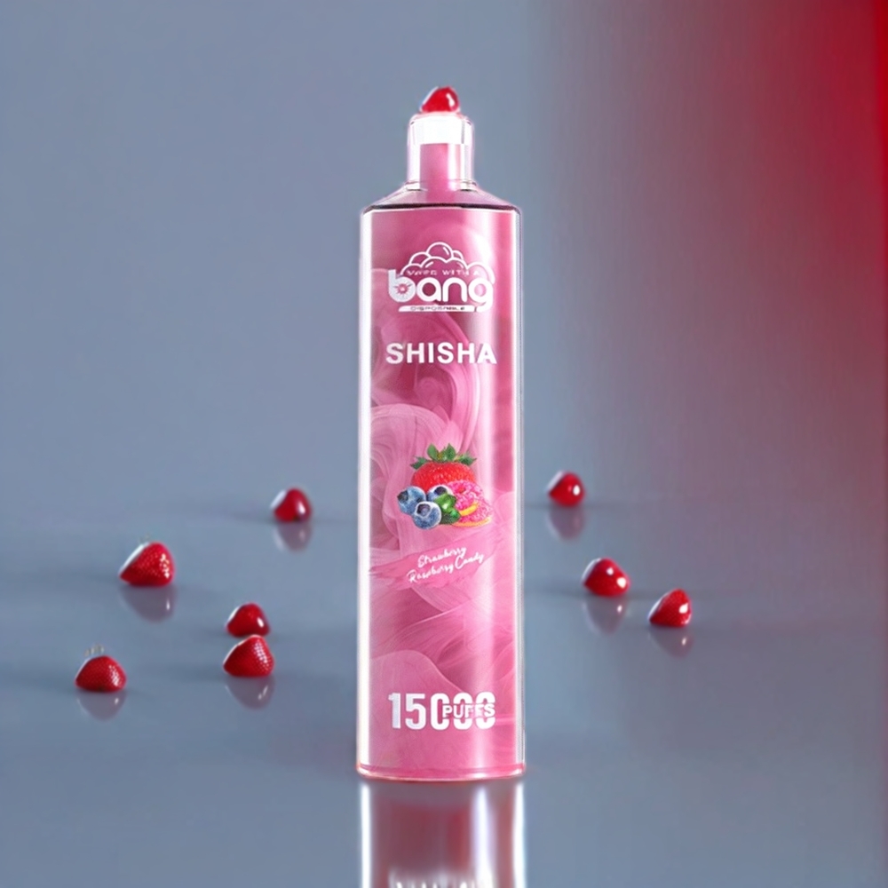 Bang Shisha New Zealand Wholesale 15000 Puffs 23ml 600mAh DTL Disposable Vape Strawberry Raspberry Candy