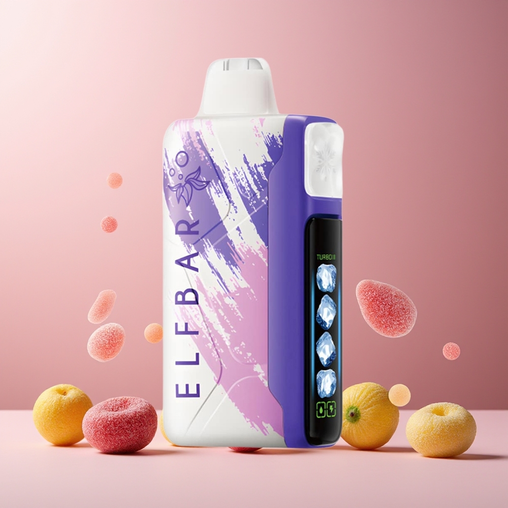 ELF BAR Ice King 40000 Puffs 20ml 5% Nicotine Rechargeable Adjustable Cooling Sour Lush Gummy New Zealand Wholesale