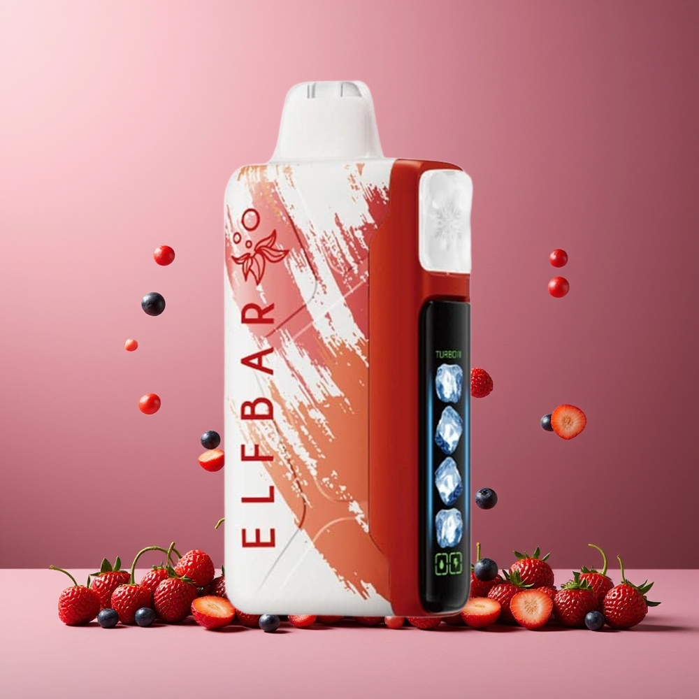 ELF BAR Ice King 40000 Puffs Disposable Vape Scary Berry New Zealand Wholesale 20ml 5% Nicotine Rechargeable LCD Dual Airflow