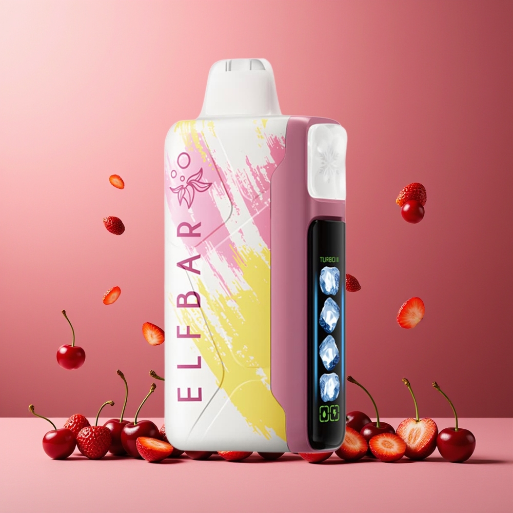 ELF BAR Ice King 40000 Puffs New Zealand Wholesale Rechargeable 850mAh Adjustable Cooling Cherry Strazz Disposable Vape