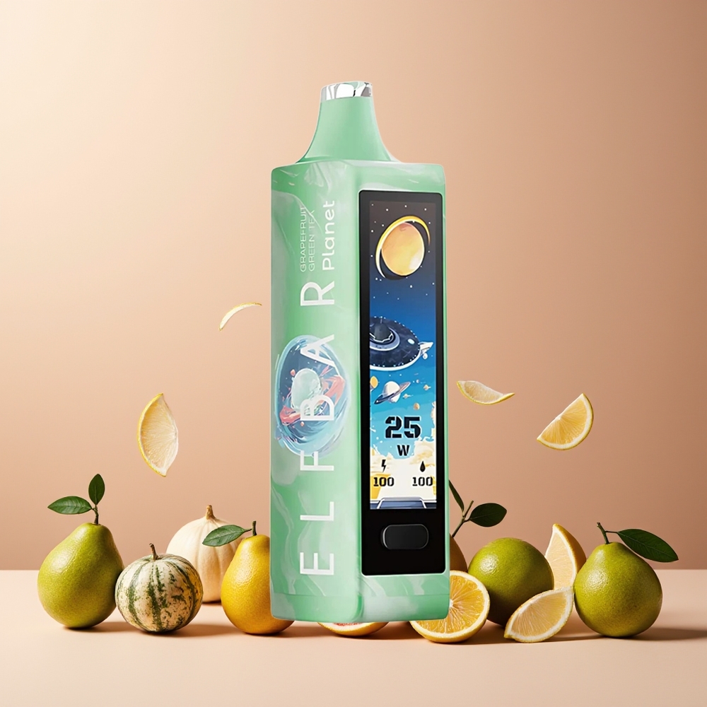 ELF BAR Planet 25000 Puffs 18ml 5% NZ Wholesale Disposable Vape Grapefruit Green Tea Mesh Rechargeable