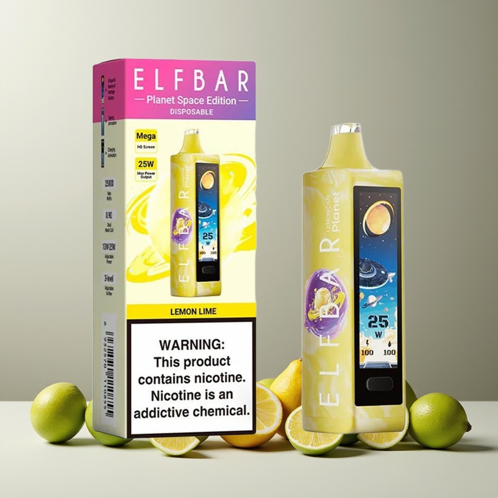 ELF BAR Planet 25000 Puffs 18ml 5% Nicotine Mesh Coil Rechargeable Lemon Lime New Zealand Wholesale