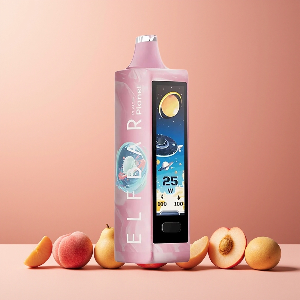 ELF BAR Planet New Zealand Wholesale 25000 Puffs 5% 18ml Mesh Disposable Vape Peach+