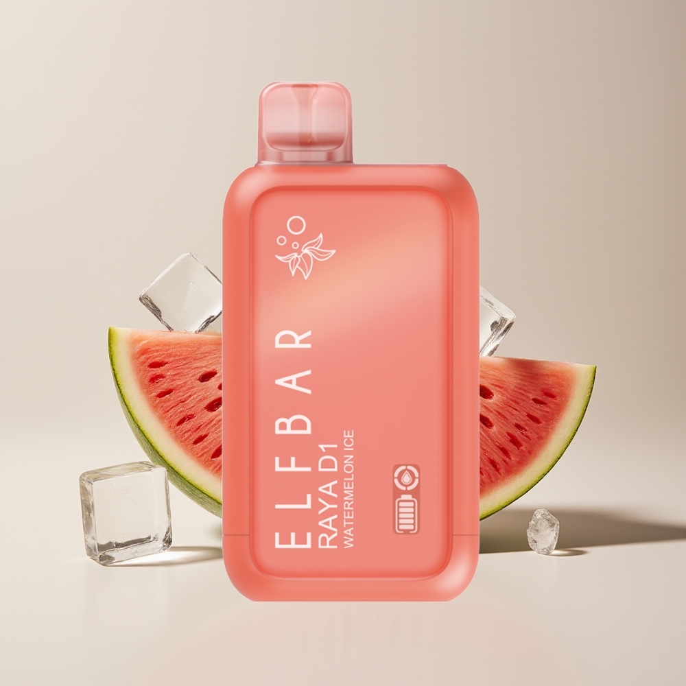 Elf Bar Raya D1 13000 Puffs Disposable Vape Watermelon Ice New Zealand Wholesale 18ml 650mAh Rechargeable Type-C