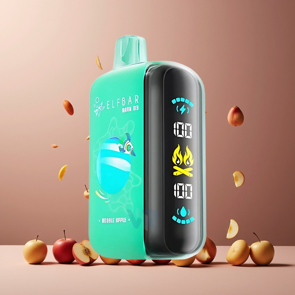 ELF BAR RAYA D3 25000 Puffs Disposable Vape Double Apple 850mAh 23ml 5% Type-C Large Screen New Zealand Wholesale