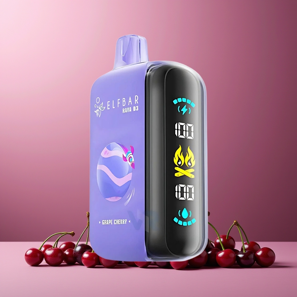 ELF BAR RAYA D3 25000 Puffs Disposable Vape Grape Cherry New Zealand Wholesale 850mAh 23ml 5% Type-C Large Screen 20 Flavors Rechargeable