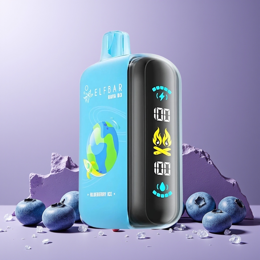 ELF BAR RAYA D3 25000 Puffs Disposable Vape New Zealand Wholesale Blueberry Ice 23ml 850mAh Rechargeable Type-C