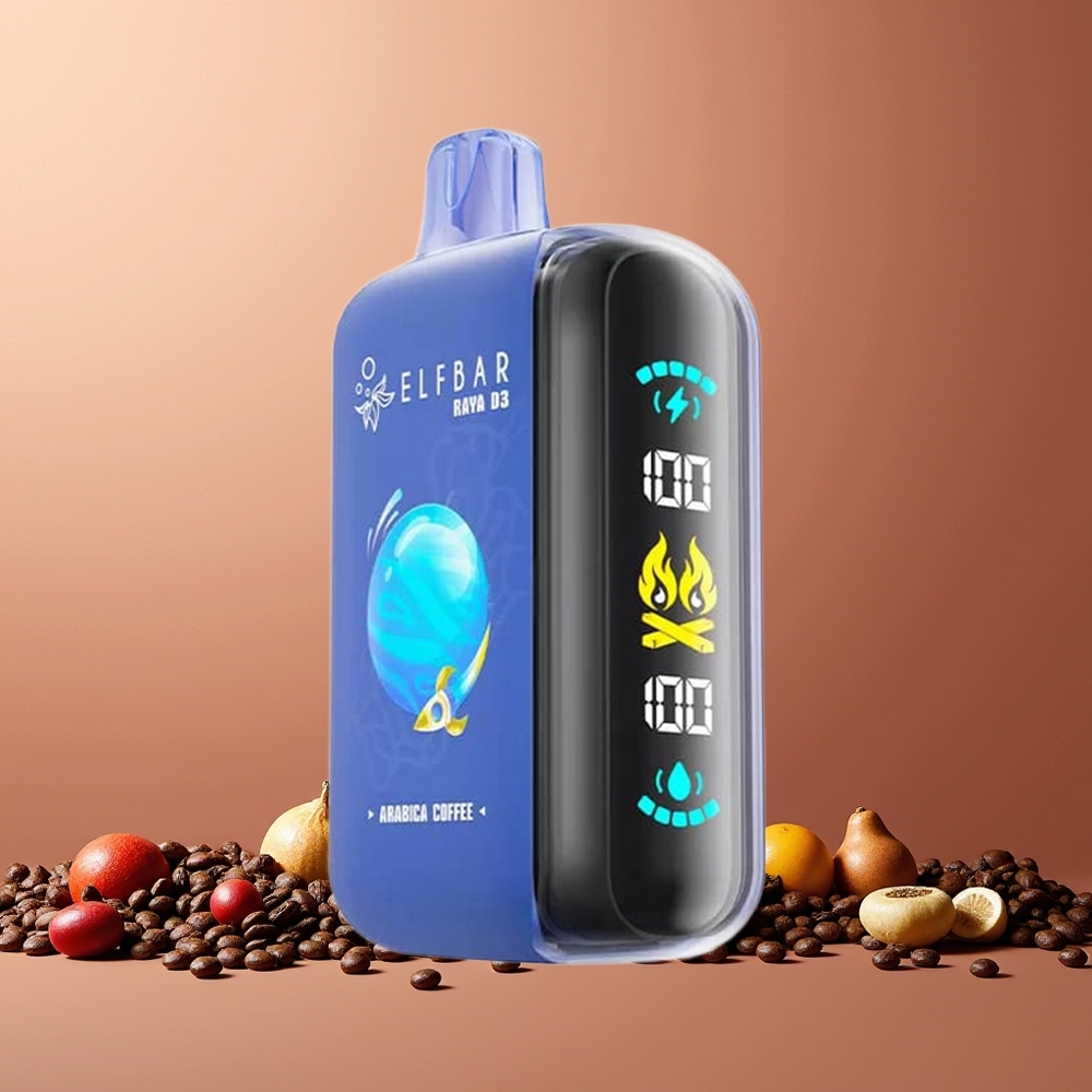 ELF BAR RAYA D3 25000 Puffs New Zealand Wholesale Disposable Vape Arabica Coffee 23ml 850mAh Type-C Rechargeable