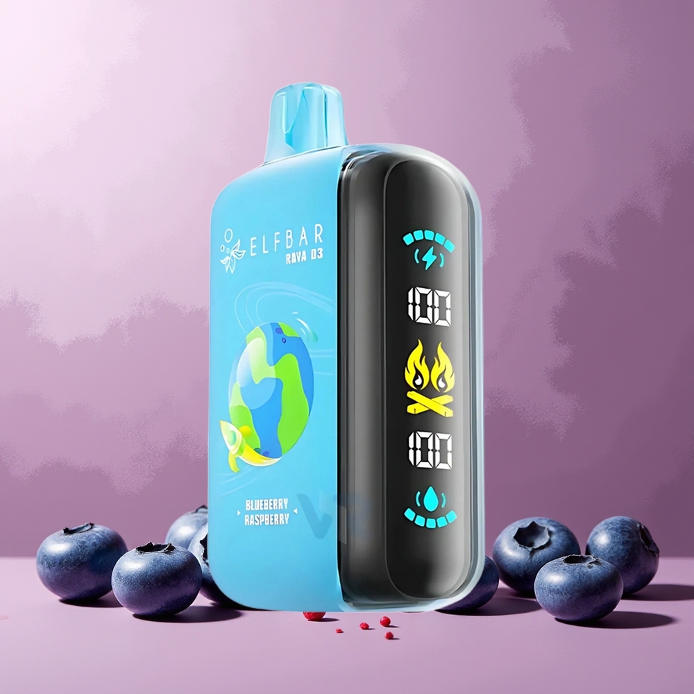 ELF BAR RAYA D3 25000 Puffs New Zealand Wholesale Disposable Vape Blueberry Raspberry 850mAh 23ml 5% Type-C