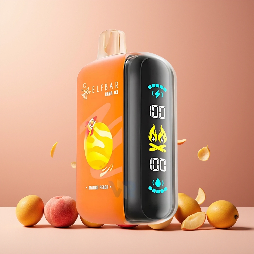 ELF BAR RAYA D3 25000 Puffs New Zealand Wholesale Disposable Vape Mango Peach 850mAh 23ml 5% Type-C Rechargeable