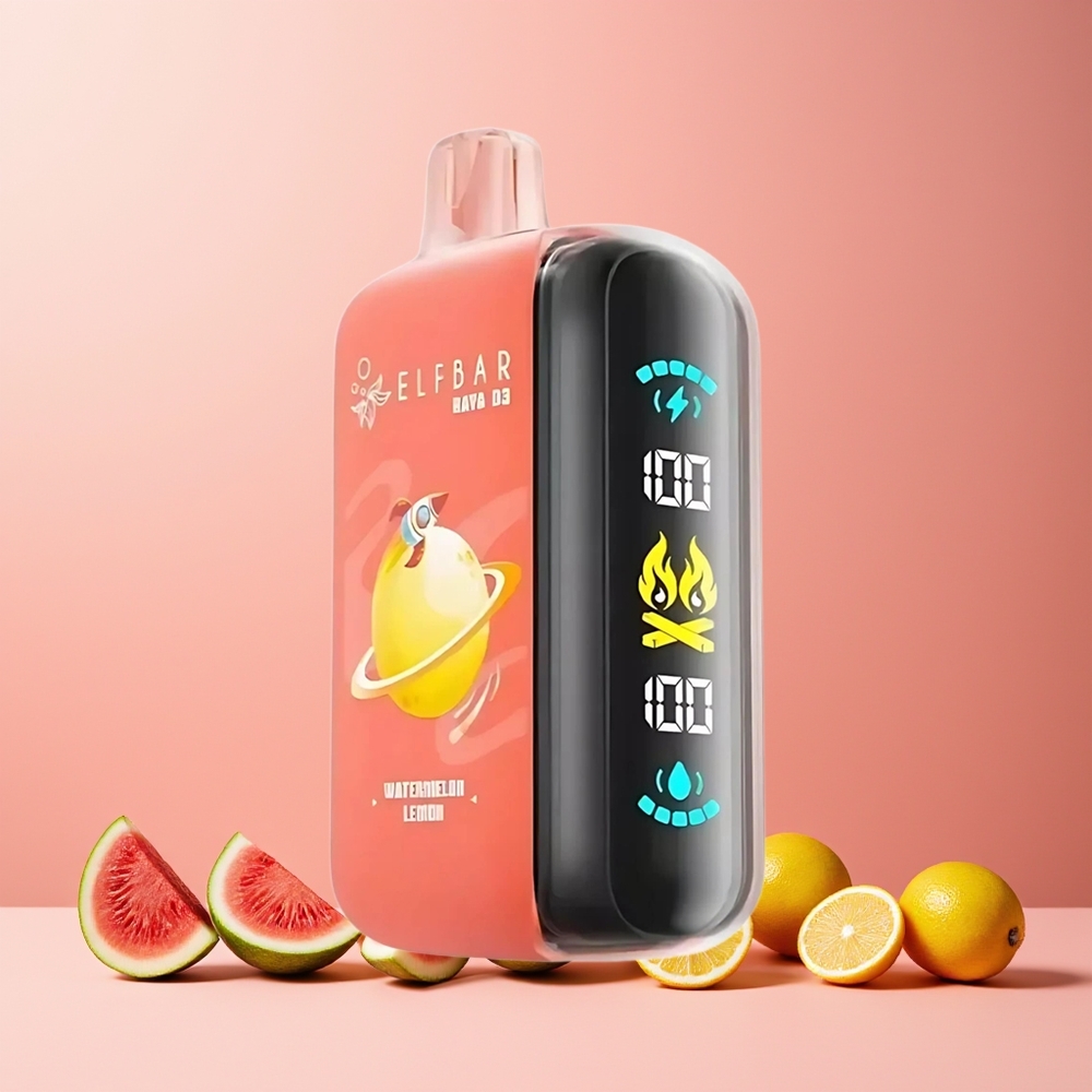 ELF BAR RAYA D3 25000 Puffs Rechargeable 850mAh 23ml 5% Type-C Watermelon Lemon Disposable Vape New Zealand Wholesale