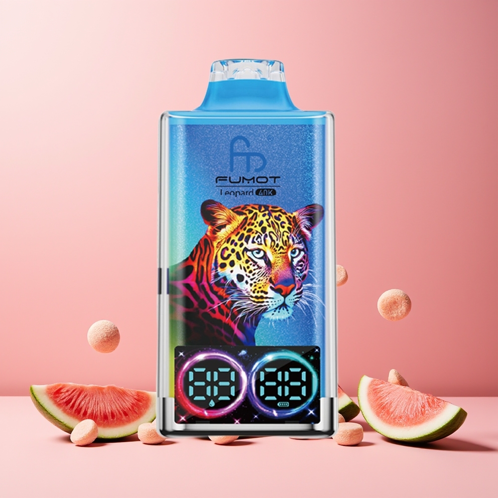 Fumot Leopard 40K Puffs Disposable Vape Watermelon Bubblegum 5% Nicotine 700mAh Dual Mesh Type-C Charging New Zealand Wholesale