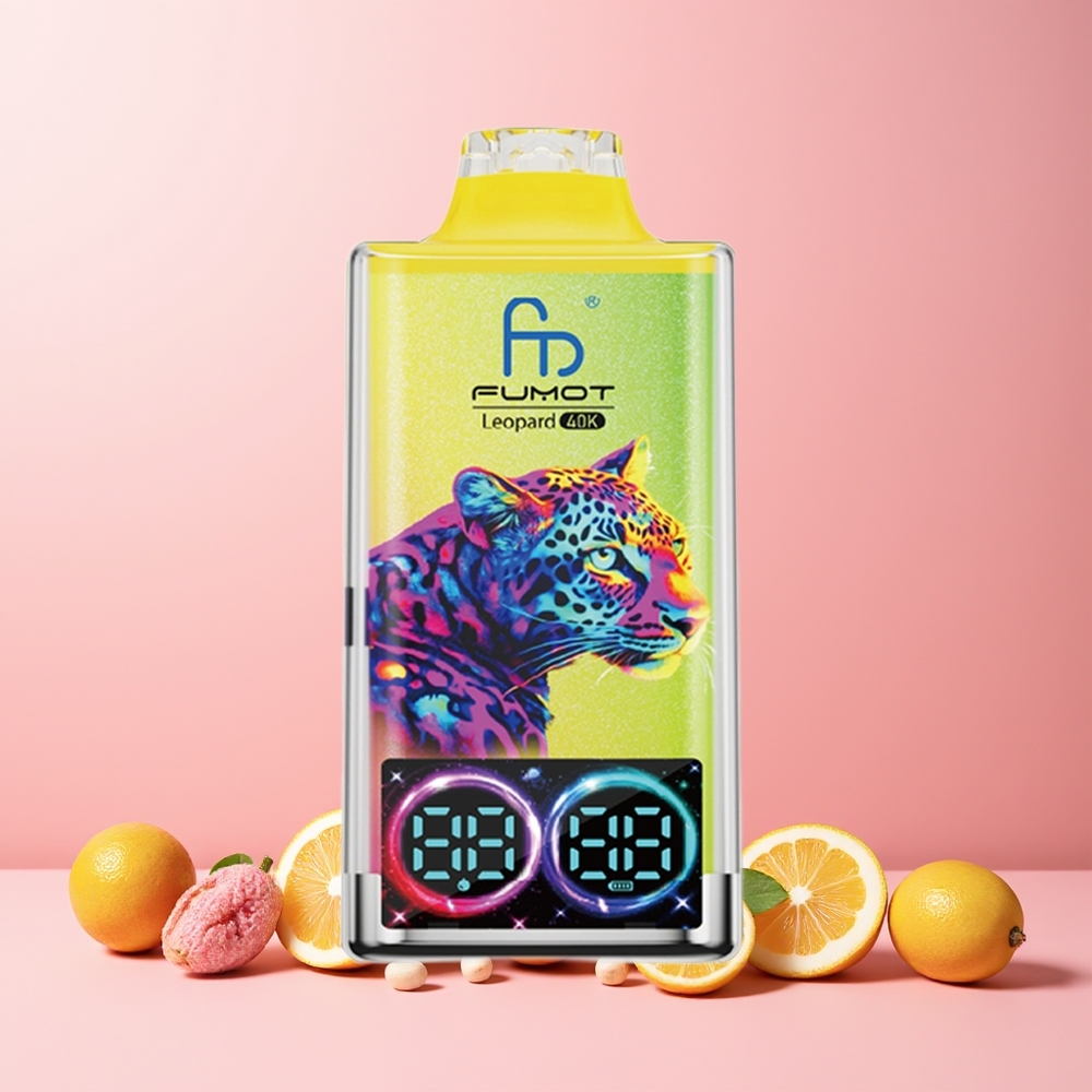 Fumot Leopard 40K Puffs New Zealand Wholesale 5% Nicotine 700mAh Dual Mesh Type-C Pink Lemonade Disposable Vape