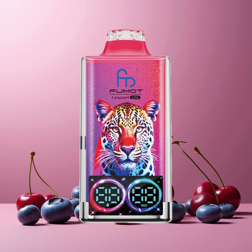 Fumot Leopard 40K Puffs New Zealand Wholesale Disposable Vape 5% Nicotine 700mAh Dual Mesh Type-C Blueberry Cherry Cranberry