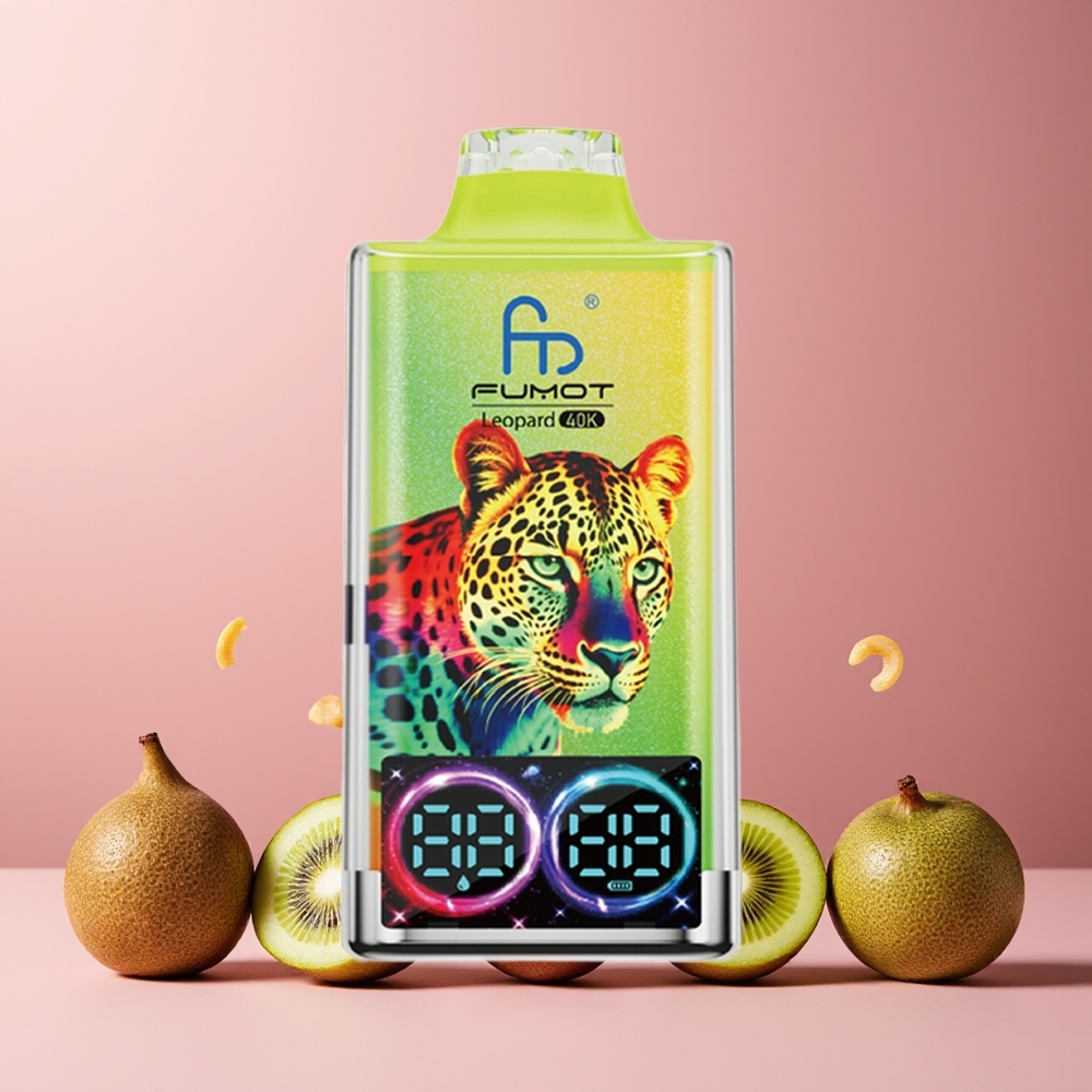 Fumot Leopard 40K Puffs New Zealand Wholesale Disposable Vape Kiwi Passion Fruit Guava 5% Nicotine 700mAh Dual Mesh Type-C Digital Display