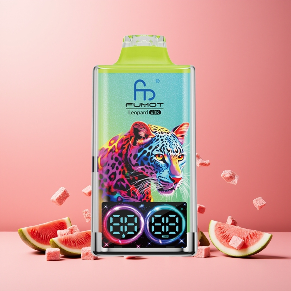 Fumot Leopard 40K Puffs New Zealand Wholesale Disposable Vape Watermelon Ice 5% Nicotine 700mAh Dual Mesh Type-C Digital Display