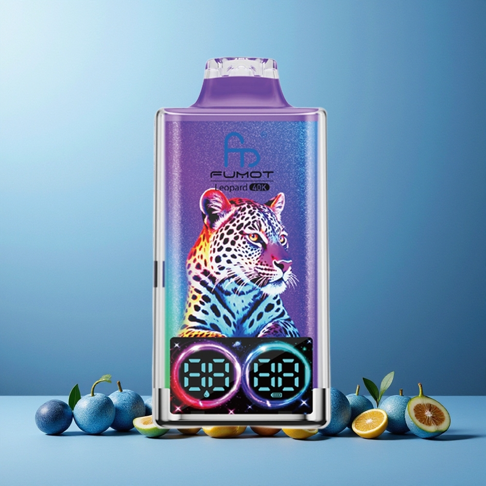 Fumot Leopard 40K Puffs New Zealand Wholesale Dual Mesh 700mAh Type-C Digital Display Mr Blue Disposable Vape