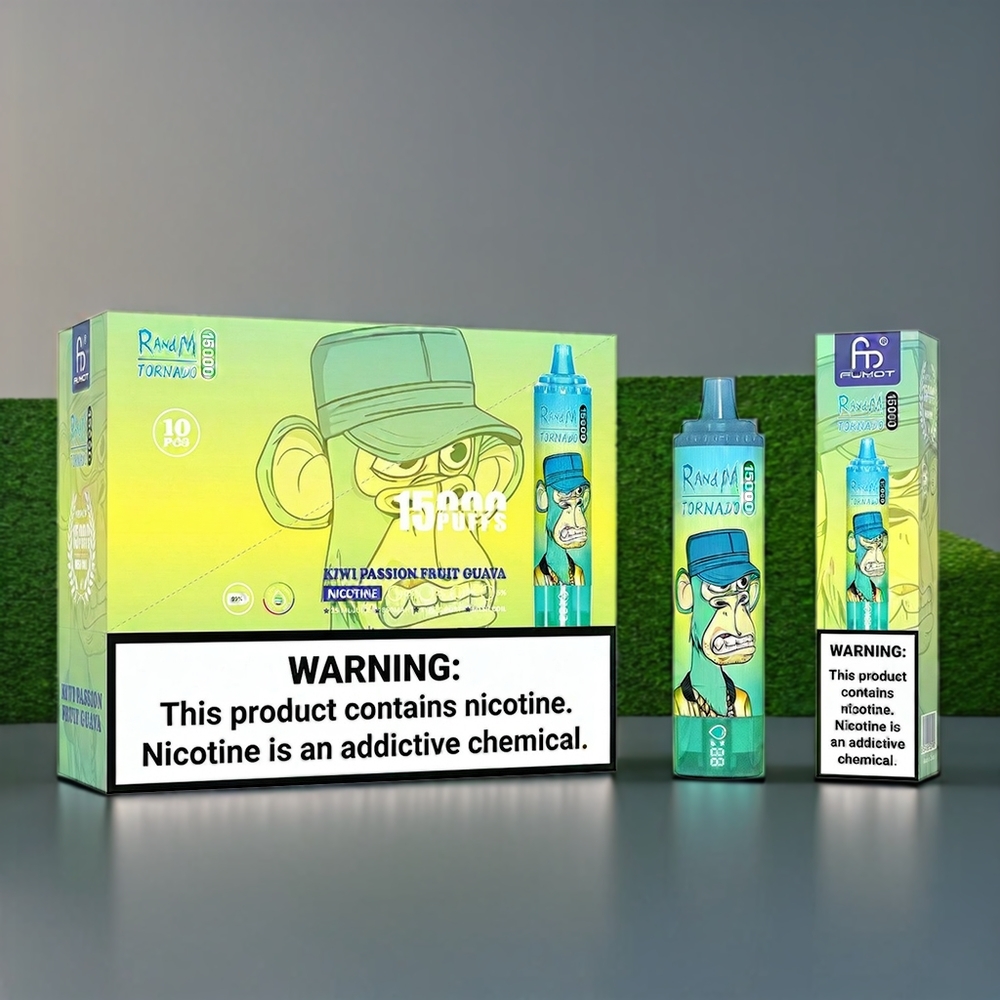 Fumot Randm New Zealand Wholesale Tornado Kiwi Passion Fruit Guava 15000 Puffs Vape