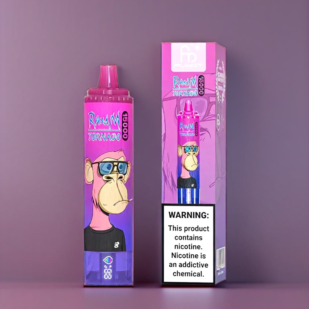 Fumot Randm Tornado 15000 Puffs New Zealand Wholesale Strawberry Grape Vape