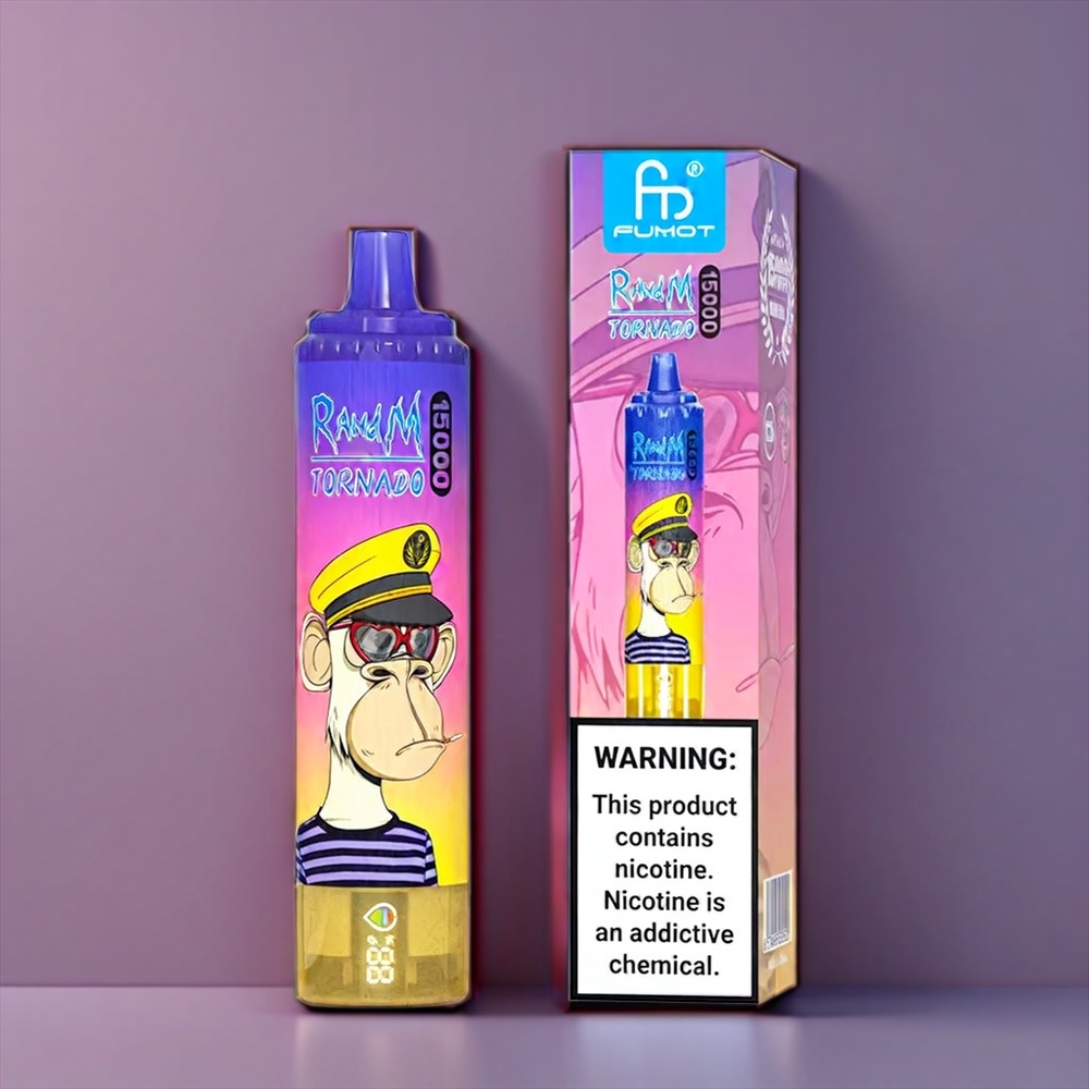 Fumot Randm Tornado New Zealand Wholesale Peach Blueberry Candy 15000 Puffs Vape