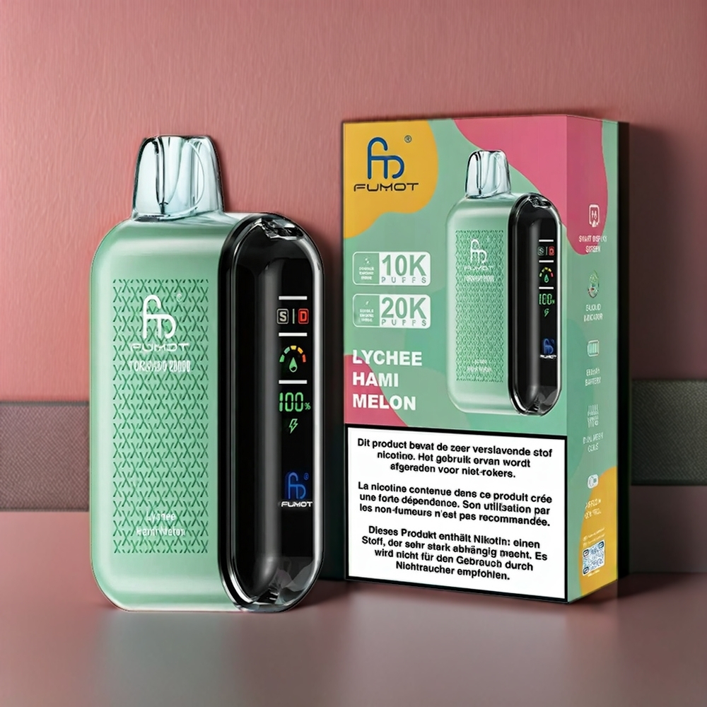 Fumot New Zealand Wholesale Tornado Lychee Hami Melon 20000 Puffs Vape
