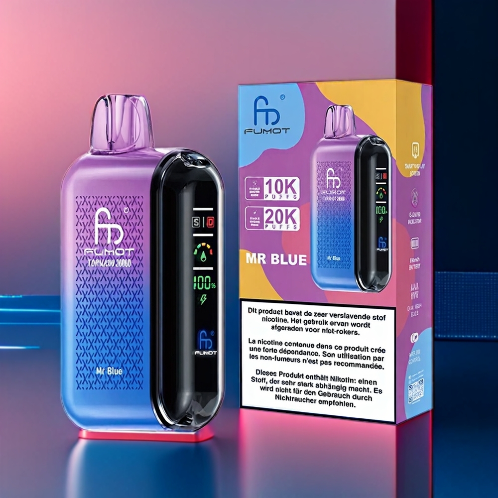 Fumot Tornado New Zealand Wholesale 20000 Puffs Mr Blue Vape