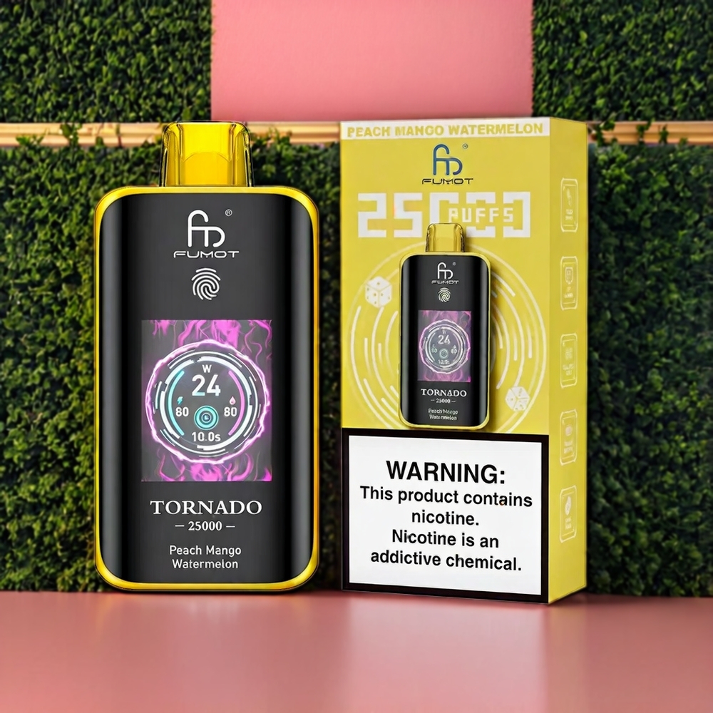 Fumot New Zealand Wholesale Tornado Peach Mango Watermelon 25000 Puffs Vape