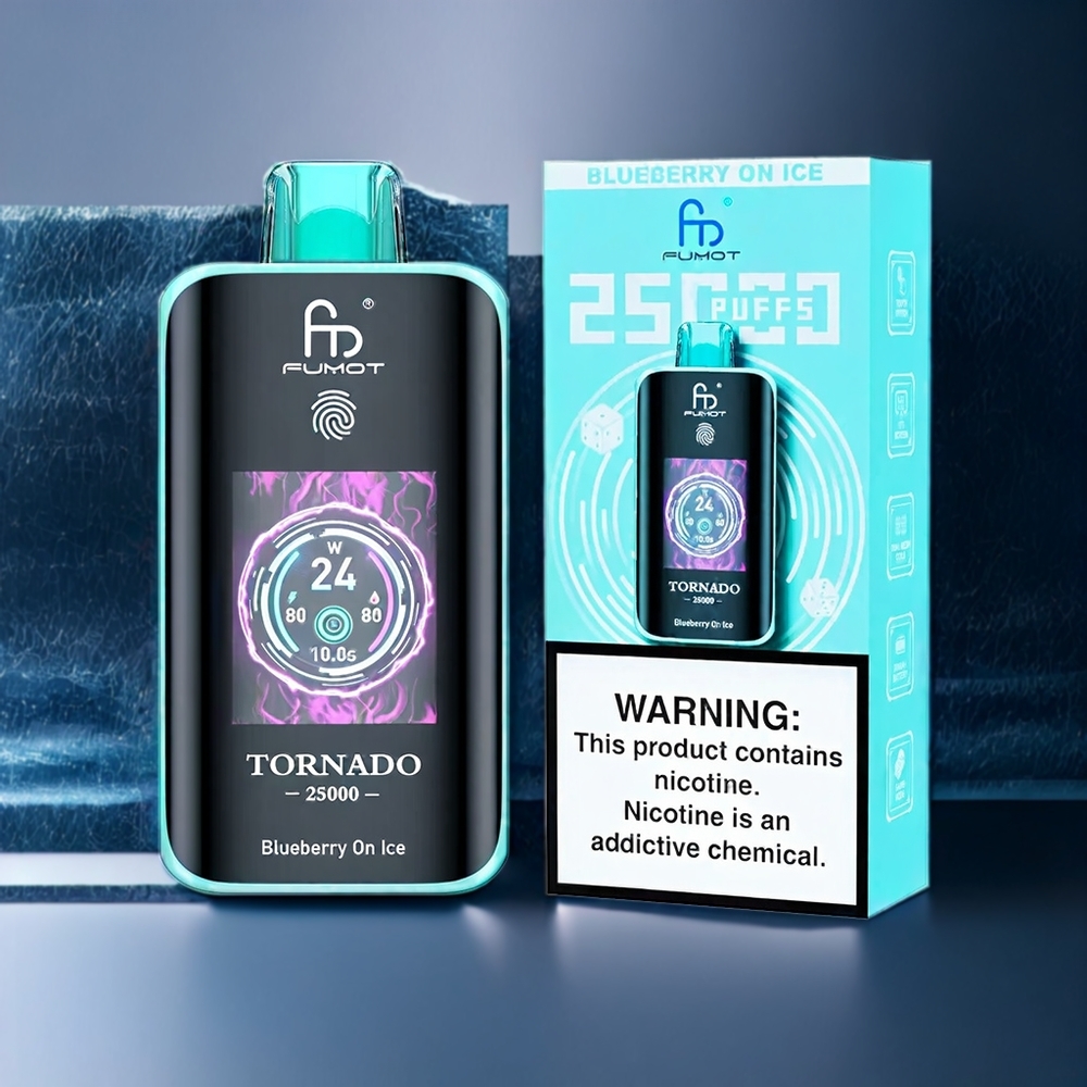 Fumot Tornado New Zealand Wholesale 25000 Puffs Blueberry On Ice Vape