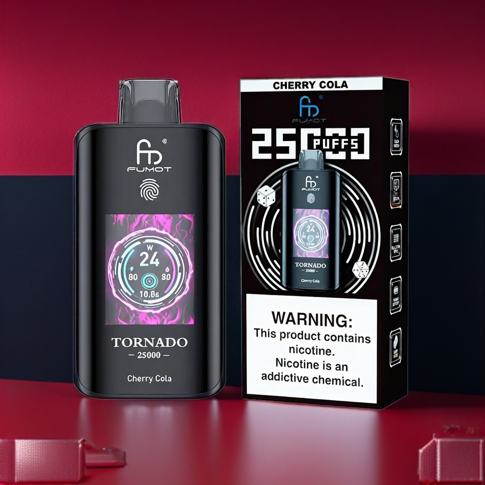 Fumot Tornado New Zealand Wholesale 25000 Puffs Cherry Cola Vape