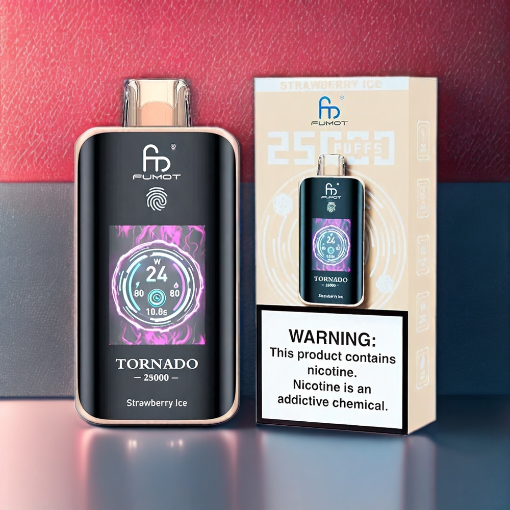 Fumot Tornado New Zealand Wholesale 25000 Puffs Strawberry Ice Vape
