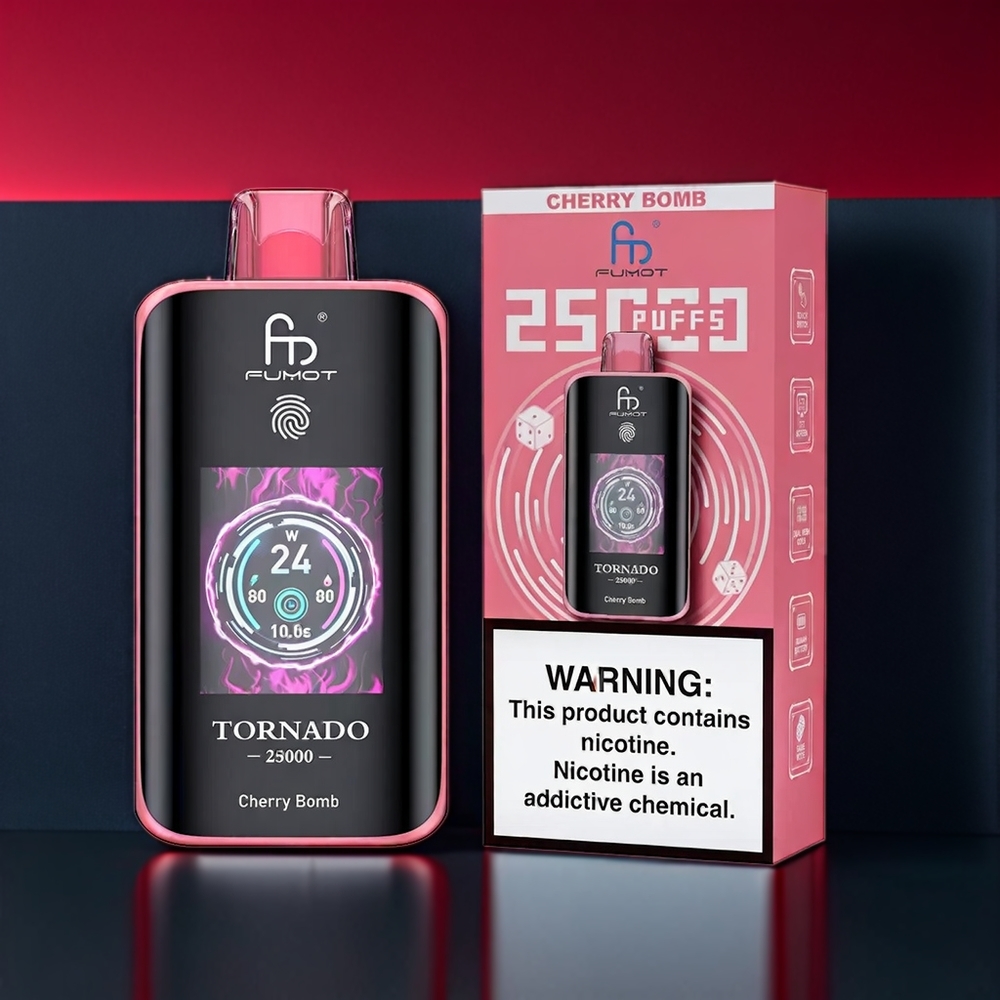 Fumot Tornado New Zealand Wholesale Cherry Bomb 25000 Puffs