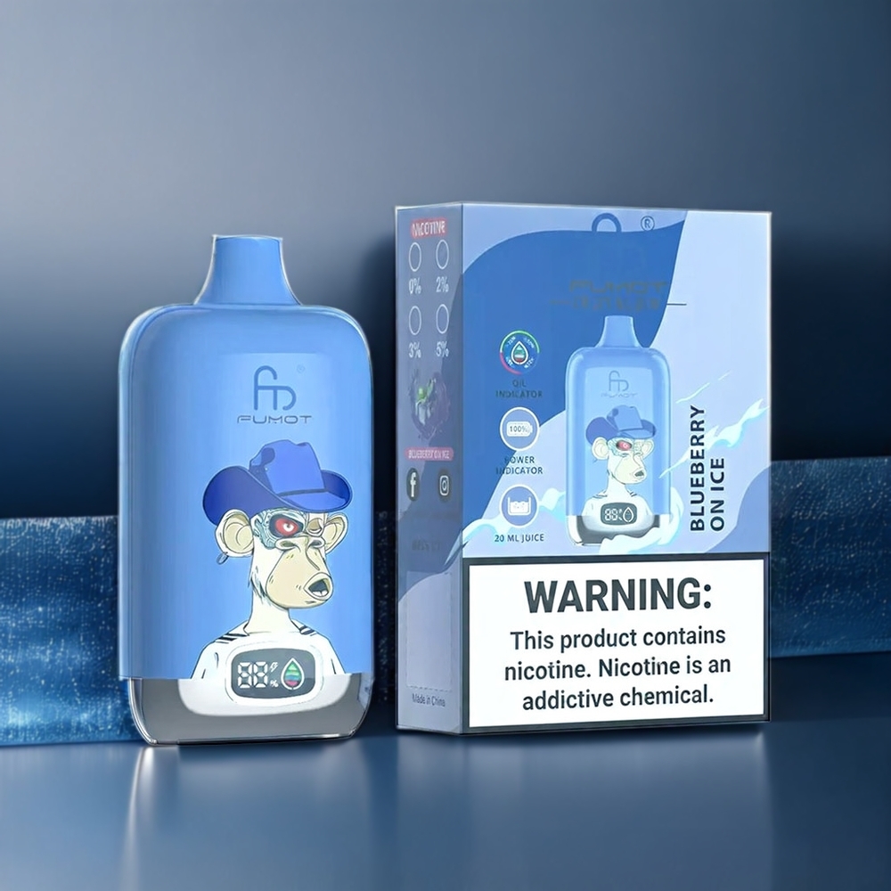 Fumot Tornado Digital Box 12000 Puffs New Zealand Wholesale Blueberry On Ice