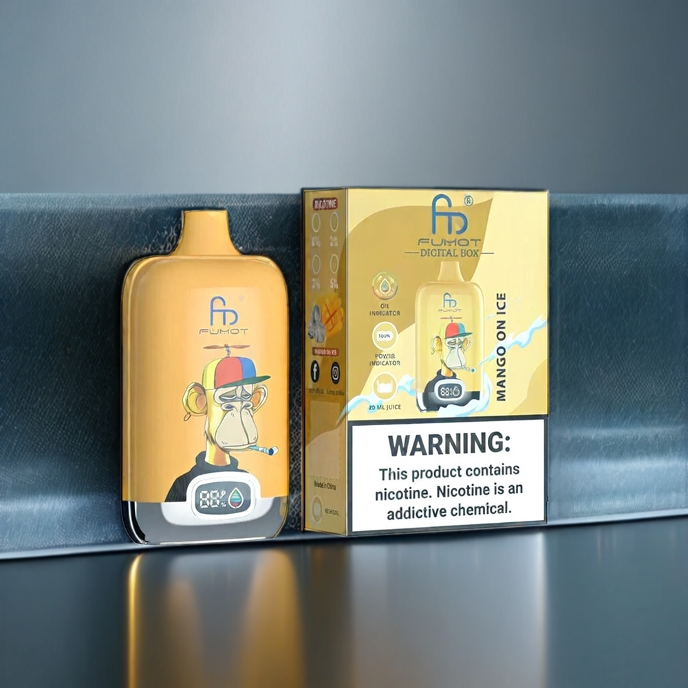 Fumot Tornado Digital Box 12000 Puffs New Zealand Wholesale Mango On Ice