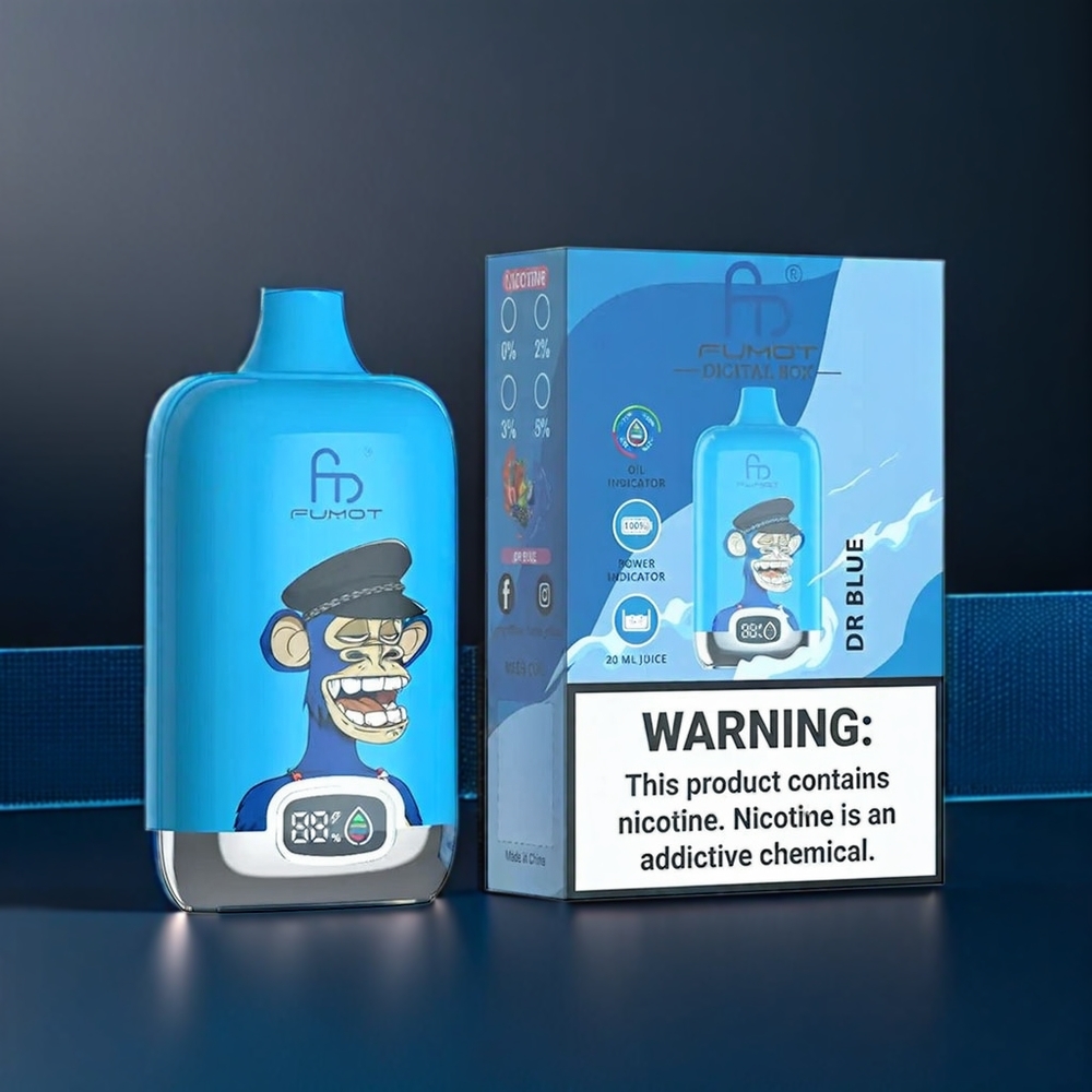 Fumot Tornado NZ Wholesale Digital Box Dr. Blue 12000 Puffs Vape