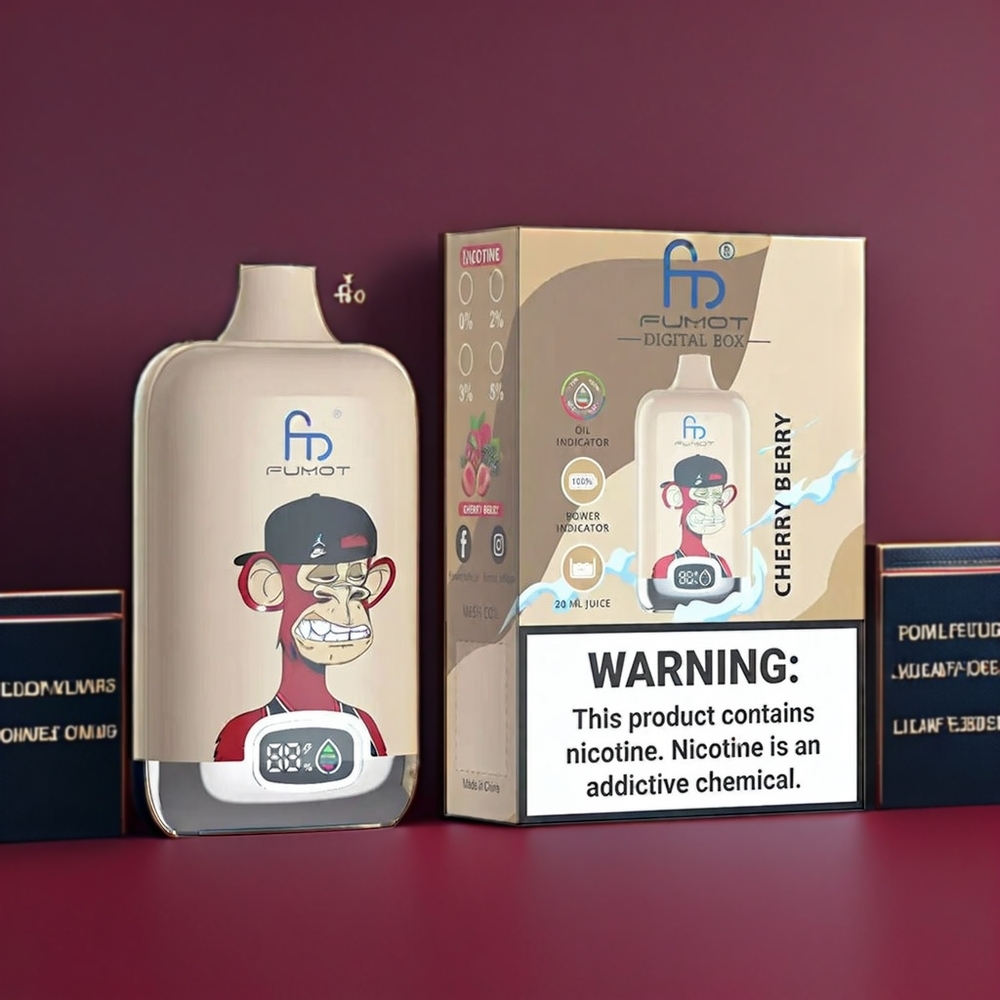 Fumot Tornado New Zealand Wholesale Cherry Berry Digital Box 12000 Puffs
