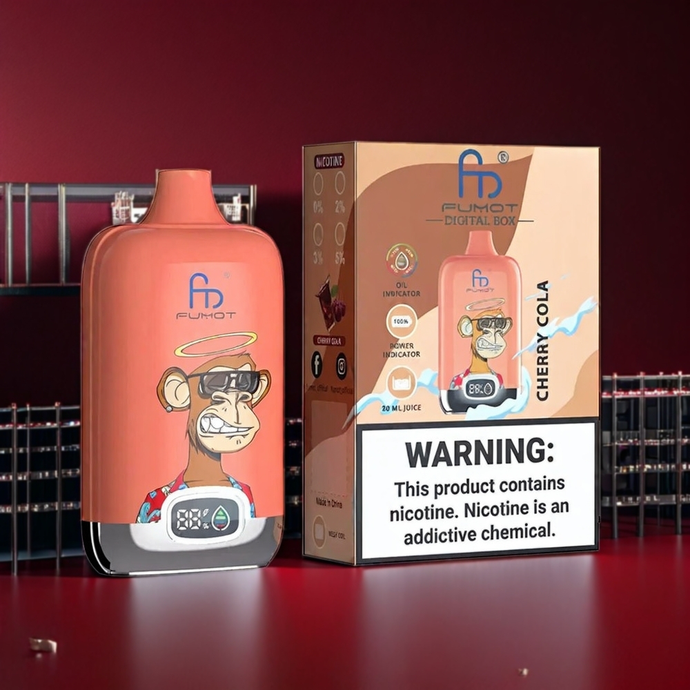 Fumot Tornado New Zealand Wholesale Cherry Cola Digital Box 12000 Puffs