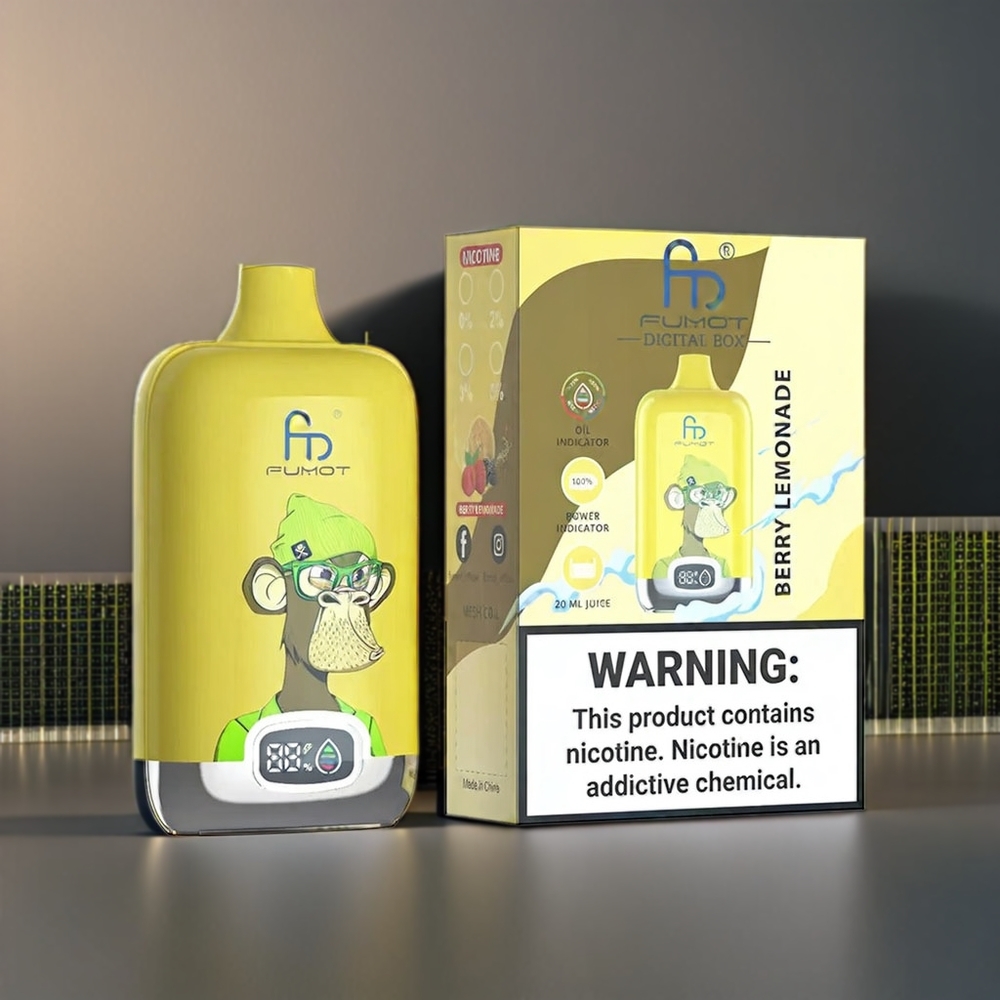 Fumot Tornado New Zealand Wholesale Digital Box Berry Lemonade 12000 Puffs