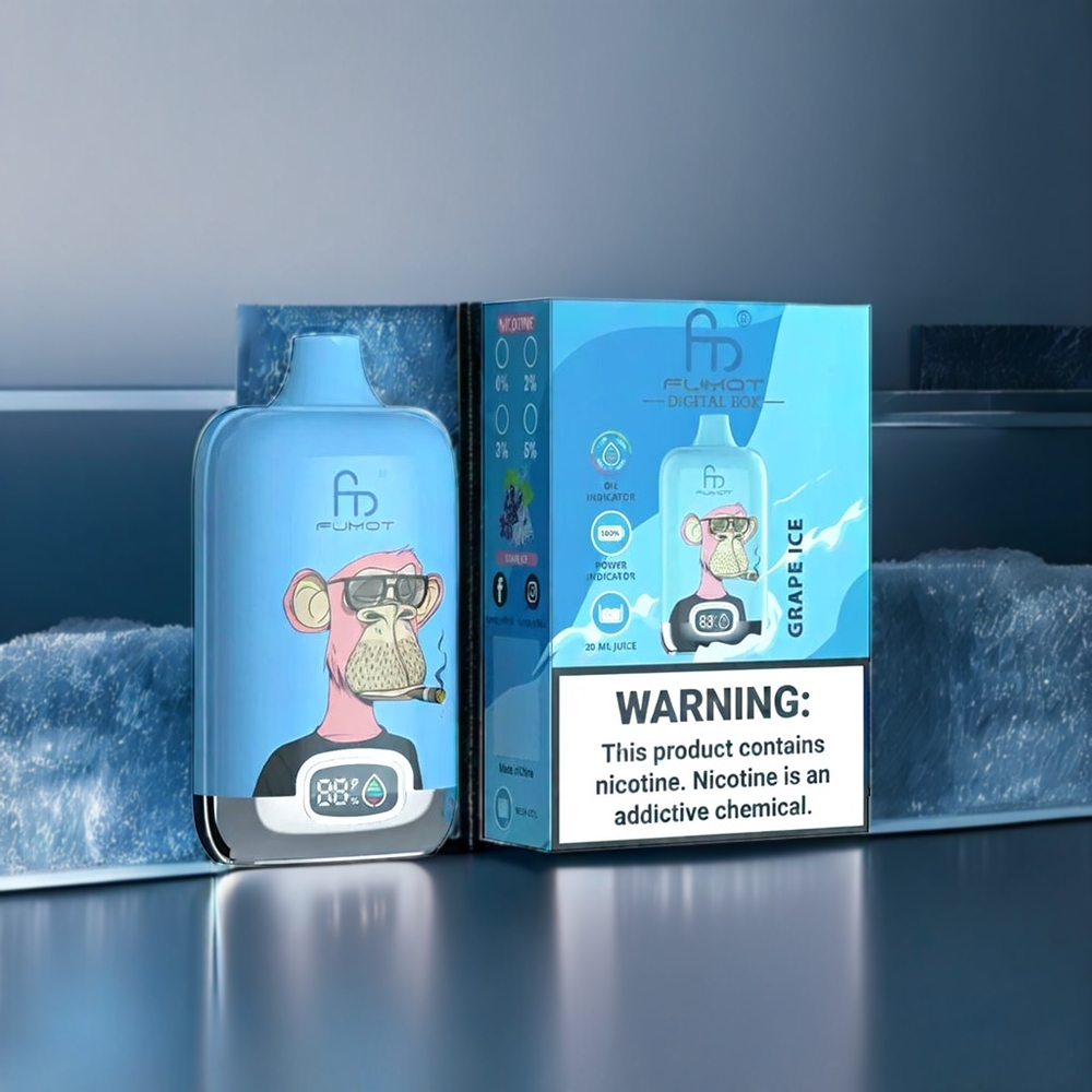 Fumot Tornado New Zealand Wholesale Digital Box Grape Ice 12000 Puffs