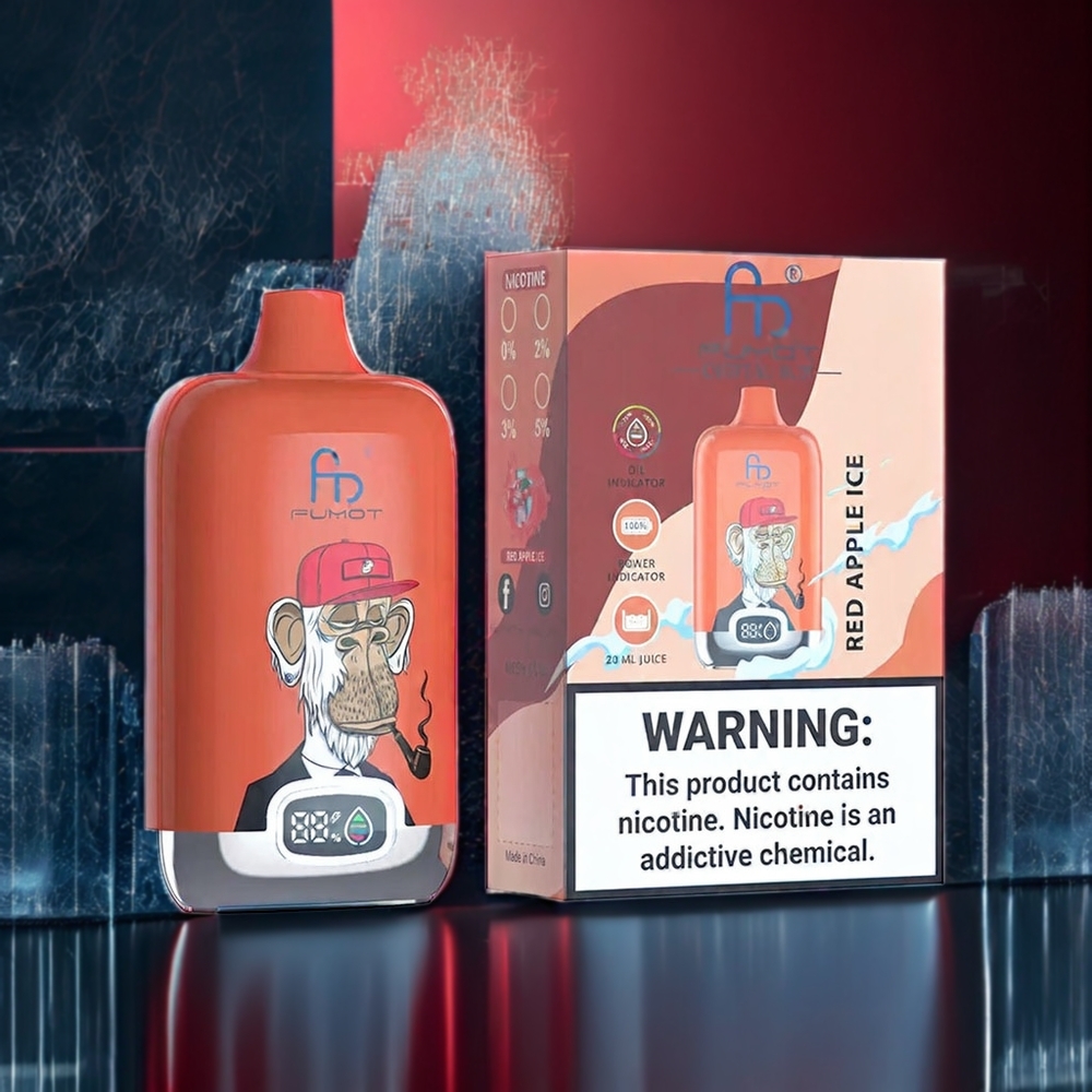 Fumot Tornado New Zealand Wholesale Digital Box Red Apple Ice 12000 Puffs